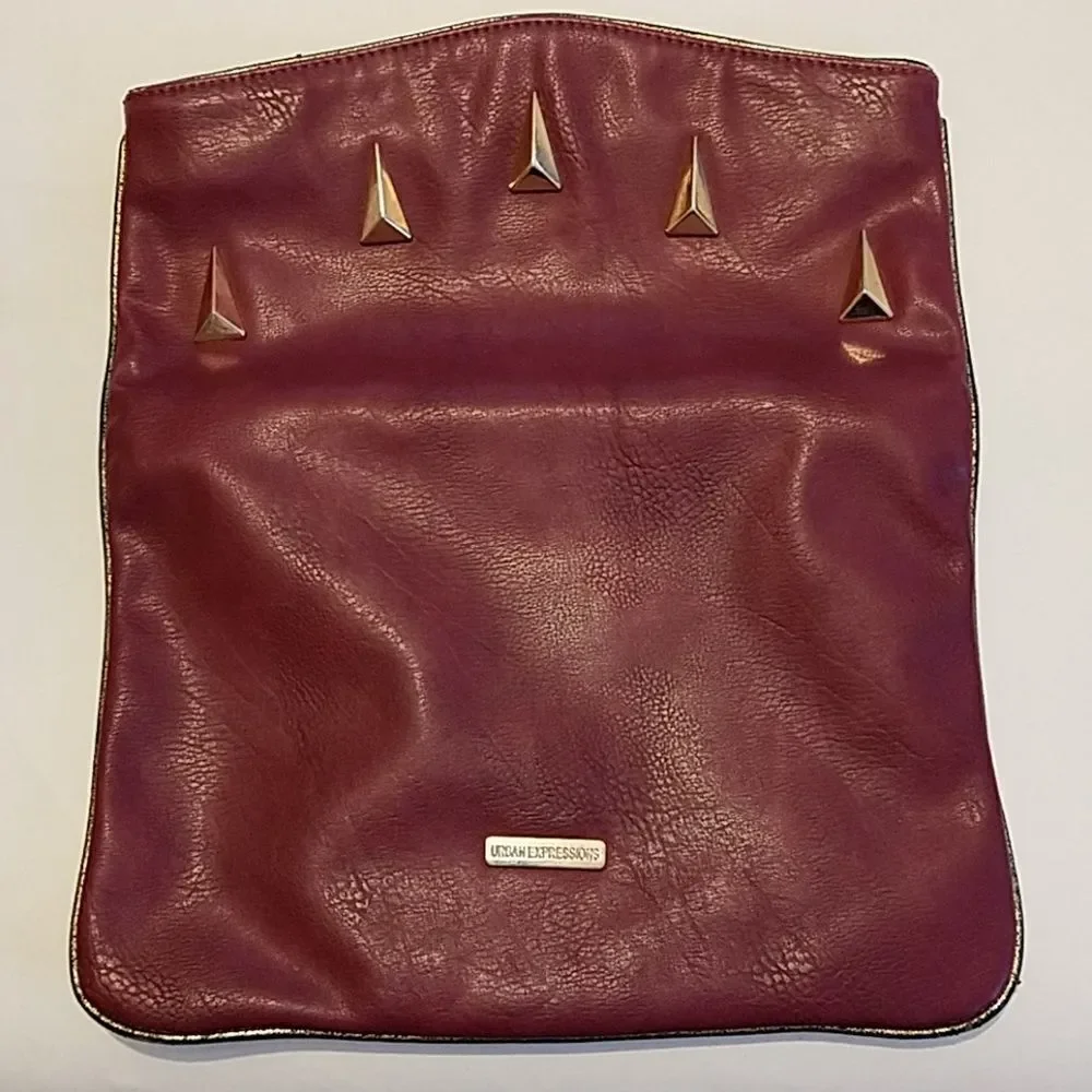 URBAN EXPRESSIONS vegan leather purple clutch‎